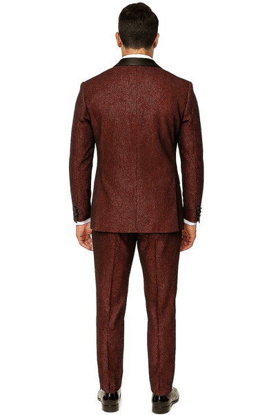 Mens Burgundy Shiny Stripe Tuxedo Jacket – Slim Fit Satin Lapel Dinner Blazer for Formal Events 3   - from alligatorwarehouse.com