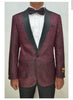 Paisley-300 Burgundy and Black Tuxedo Blazer with Bow Tie 3   - from alligatorwarehouse.com
