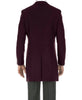 Burgundy Fall/Winter Essential Slim Fit Overcoat Wool Blend 2   - from alligatorwarehouse.com