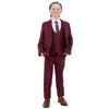 Exclusive Stacy Adams 5pc Boys Suit Solid Slim Fit, Burgundy 2 51-7238  - from alligatorwarehouse.com