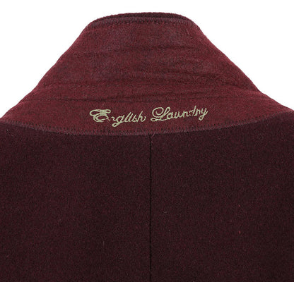 Burgundy Fall/Winter Essential Slim Fit Overcoat Wool Blend