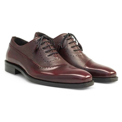 Mezlan Postdam Burgundy Calfskin Leather Mens Oxford 1   - from alligatorwarehouse.com