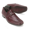 Los Altos Metal Bit Burgundy Crocodile Loafers 3   - from alligatorwarehouse.com