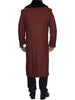 Removable Fur Collar Burgundy Overcoat Ankle length Wool Dress Top Coat 2   - from alligatorwarehouse.com