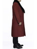 Removable Fur Collar Burgundy Overcoat Ankle length Wool Dress Top Coat 3   - from alligatorwarehouse.com
