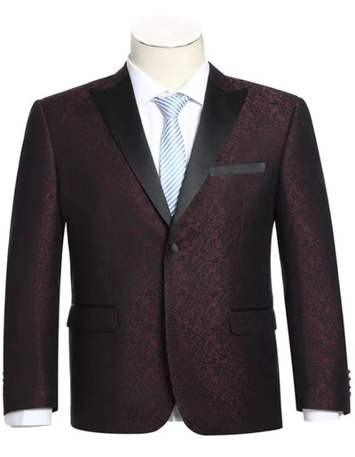 Mens Burgundy Prom Tuxedo - Maroon Wedding Dinner Two Button Suit 1   - from alligatorwarehouse.com