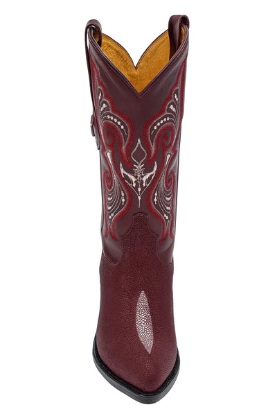 Burgundy_Stone_Leather_Boots