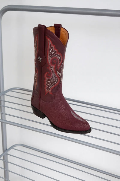 Burgundy_Stone_Leather_Boots