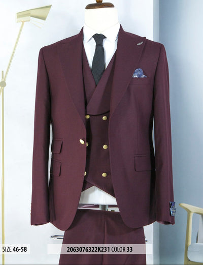 Ivory and Gold Button Wedding Suit - Off White Cream Peak Lapel with Double breasted Vest 10 Pixior-Anderson-1  - from alligatorwarehouse.com