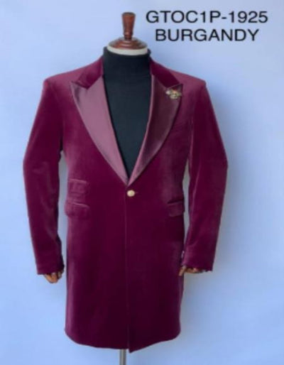 Burgundy Tuxedo - Maroon Burgundy Color - Velvet Cutaway Tuxedo - Velvet Morning Suit - Velvet Tail Tuxedo - Burgundy 1   - from alligatorwarehouse.com