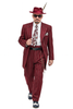 Burgundy Pinstripe Zoot Suit – 3 Piece 1920s/1930s Gangster Outfit (Jacket and Pants and Vest)  Vintage Fashion 7   - from alligatorwarehouse.com
