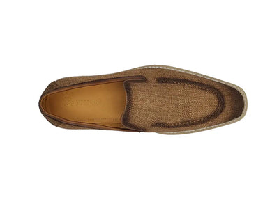 Burninshed Linen Loafer 4 KS550-10FBROWN75  - from alligatorwarehouse.com