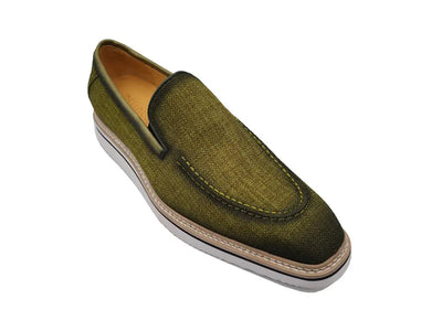 Burninshed Linen Loafer 7 KS550-10FBROWN75  - from alligatorwarehouse.com