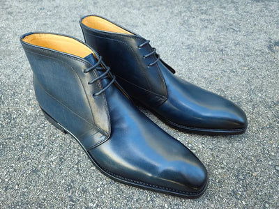 Burnished Calfskin Chukka Boot 5 KB509-11NAVY9  - from alligatorwarehouse.com