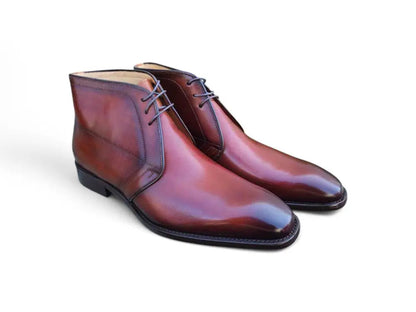 Carrucci Burnished Calfskin Chukka Boot