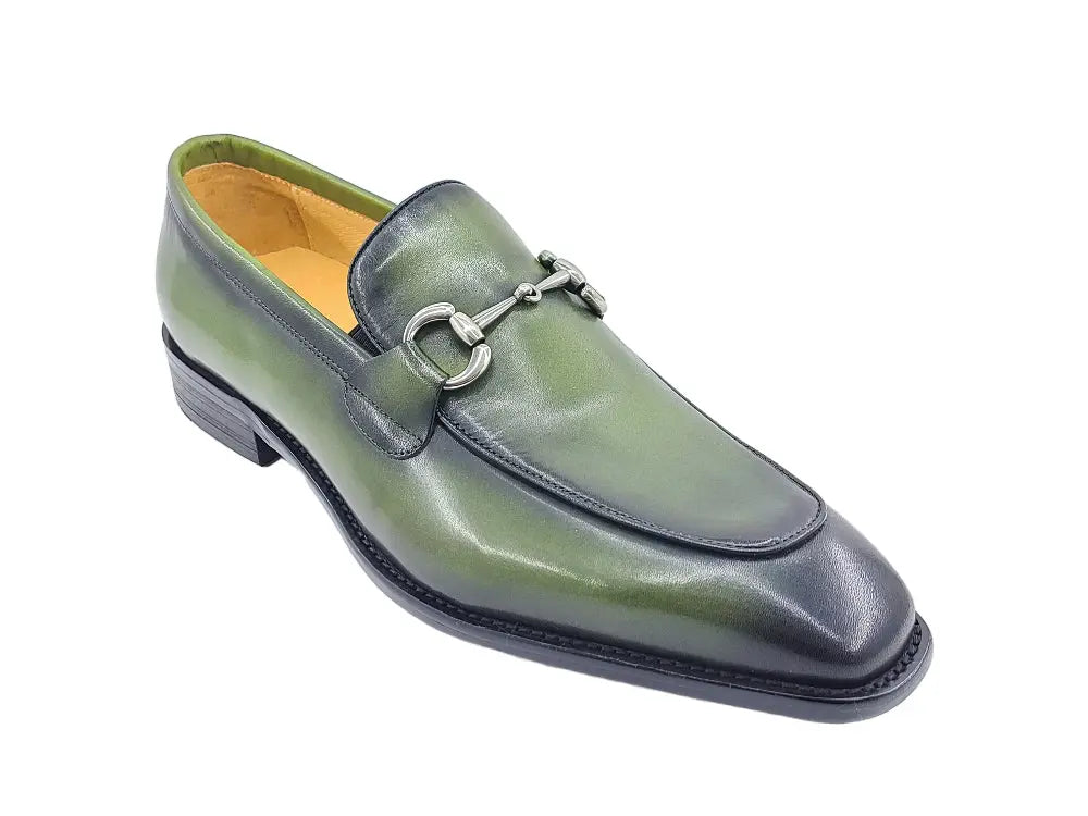 Burnished Calfskin Horsebit Loafer