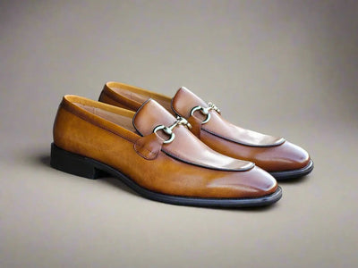 Burnished Calfskin Horsebit Loafer 12 KS509-28CHESTNUT85  - from alligatorwarehouse.com