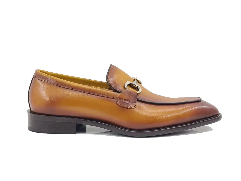 Burnished Calfskin Horsebit Loafer