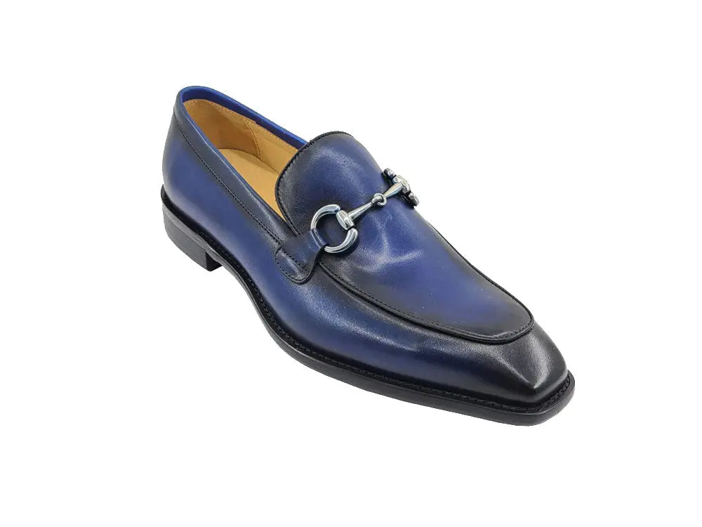 Burnished Calfskin Horsebit Loafer