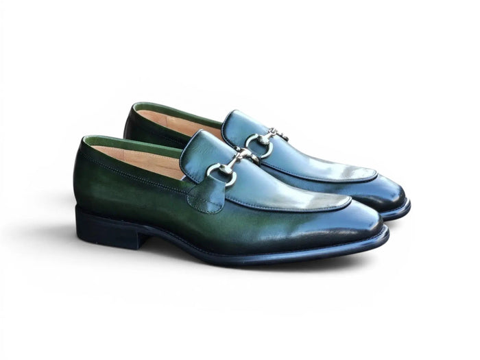 Carrucci Burnished Calfskin Horsebit Loafer - Luxury Italian Style
