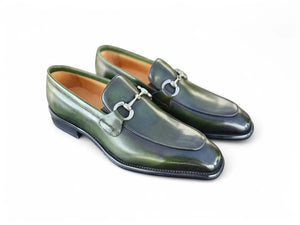 Carrucci Burnished Calfskin Horsebit Loafer - Luxury Italian Style