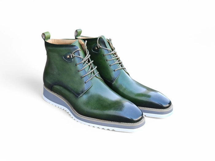 Carrucci Burnished Calfskin Lace-Up Boot