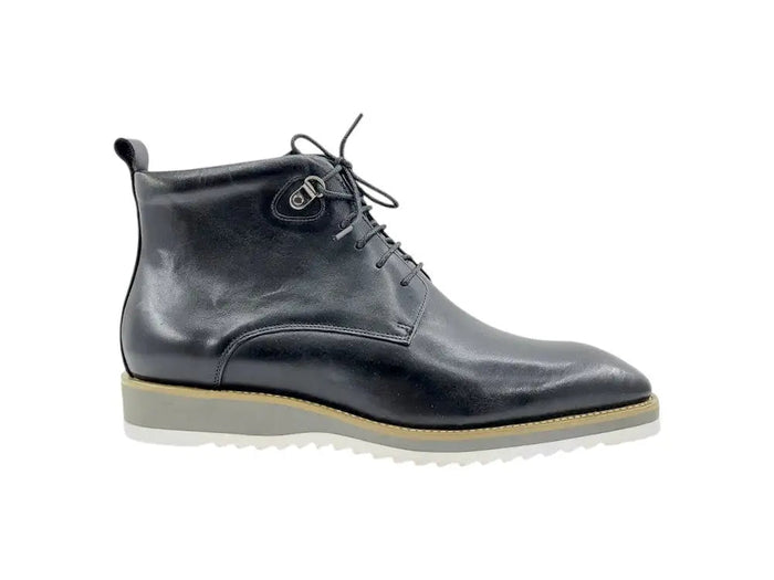 Carrucci Burnished Calfskin Lace-Up Boot