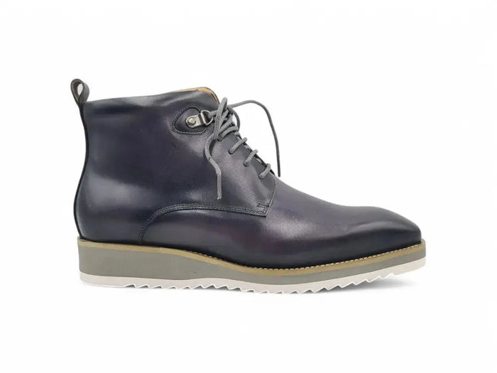 Carrucci Burnished Calfskin Lace-Up Boot