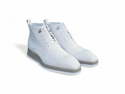 Burnished Calfskin Lace-Up Boot