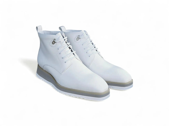 Carrucci Burnished Calfskin Lace-Up Boot