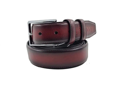 Burnished Calfskin Leather Belt 4 KC198-14CHESTNUT14  - from alligatorwarehouse.com