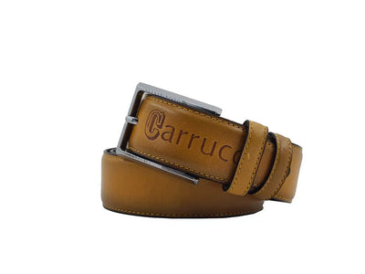 Burnished Calfskin Leather Belt 11 KC198-14CHESTNUT14  - from alligatorwarehouse.com