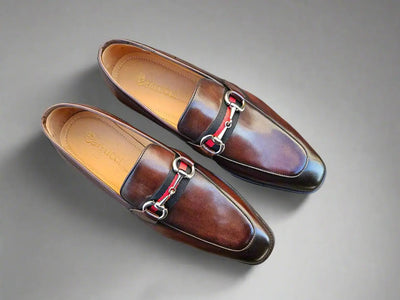 Burnished Calfskin Slip-On Loafer 2 KS509-28RCHESTNUT75  - from alligatorwarehouse.com