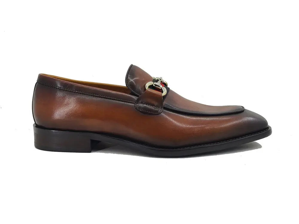 Burnished Calfskin Slip-On Loafer