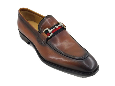 Burnished Calfskin Slip-On Loafer 11 KS509-28RCHESTNUT75  - from alligatorwarehouse.com
