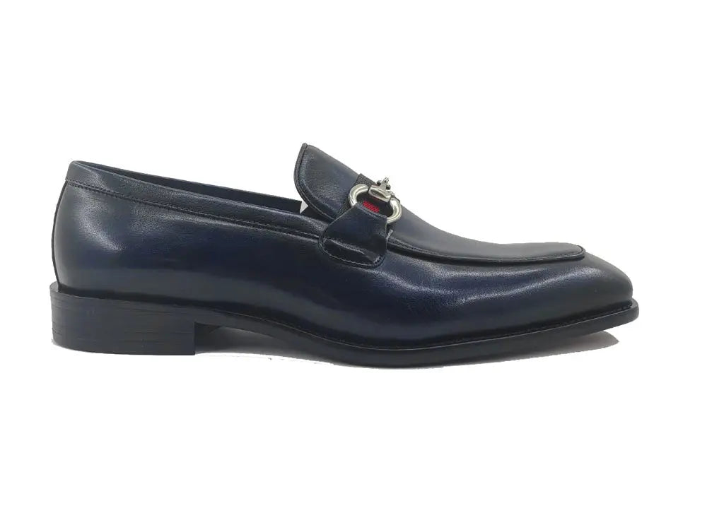 Burnished Calfskin Slip-On Loafer Carrucci