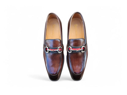 Burnished Calfskin Slip-On Loafer
