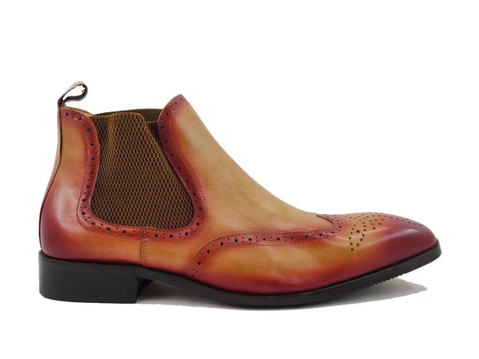 Carrucci Burnished Calfskin Wingtip Boot