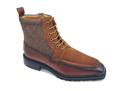 Burnished Calfskin & Suede Slip-On Boot 8 KB516-17COGNAC75  - from alligatorwarehouse.com