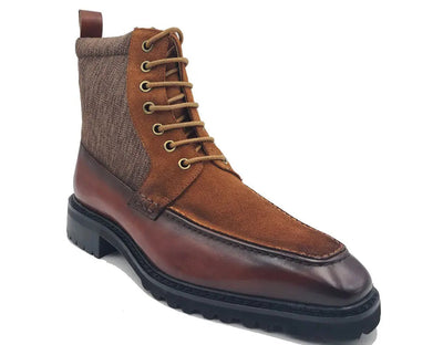 Burnished Calfskin & Suede Slip-On Boot 9 KB516-17COGNAC75  - from alligatorwarehouse.com