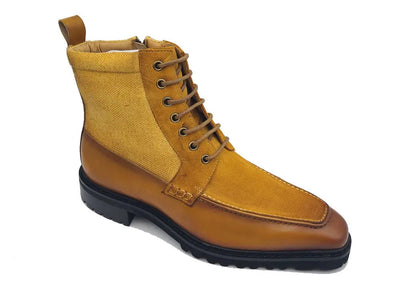 Burnished Calfskin & Suede Slip-On Boot 12 KB516-17COGNAC75  - from alligatorwarehouse.com