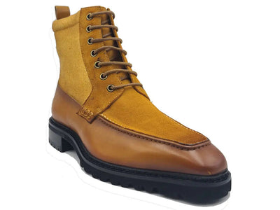 Burnished Calfskin & Suede Slip-On Boot 13 KB516-17COGNAC75  - from alligatorwarehouse.com
