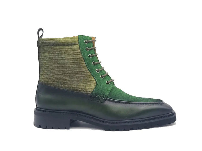 Carrucci Lace-up Boot with Side Zipper