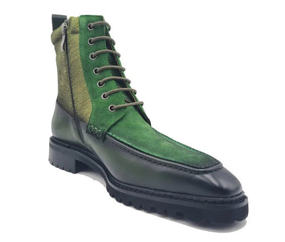 Burnished Calfskin & Suede Slip-On Boot 15 KB516-17COGNAC75  - from alligatorwarehouse.com