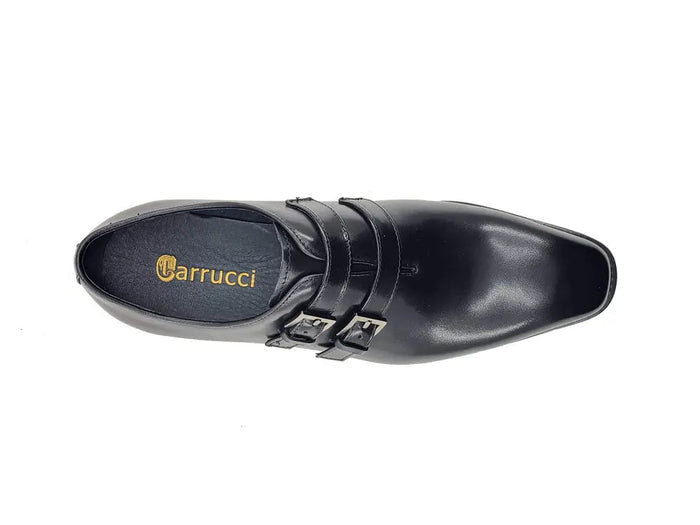Carrucci Burnished Double Monk Whole Cut Shoe