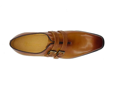 Burnished Double Monk Whole Cut Shoe 9 KS515-30WHITE8  - from alligatorwarehouse.com