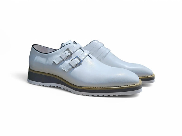 Carrucci Burnished Double Monk Whole Cut Shoe