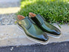 Burnished Lace-up Leather Derby 2 KS515-26OLIVE75  - from alligatorwarehouse.com