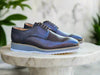 Burnished Lace-up Leather Derby 4 KS515-26OLIVE75  - from alligatorwarehouse.com
