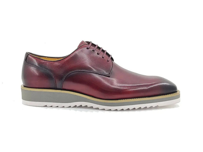 Carrucci Burnished Lace-up Leather Derby
